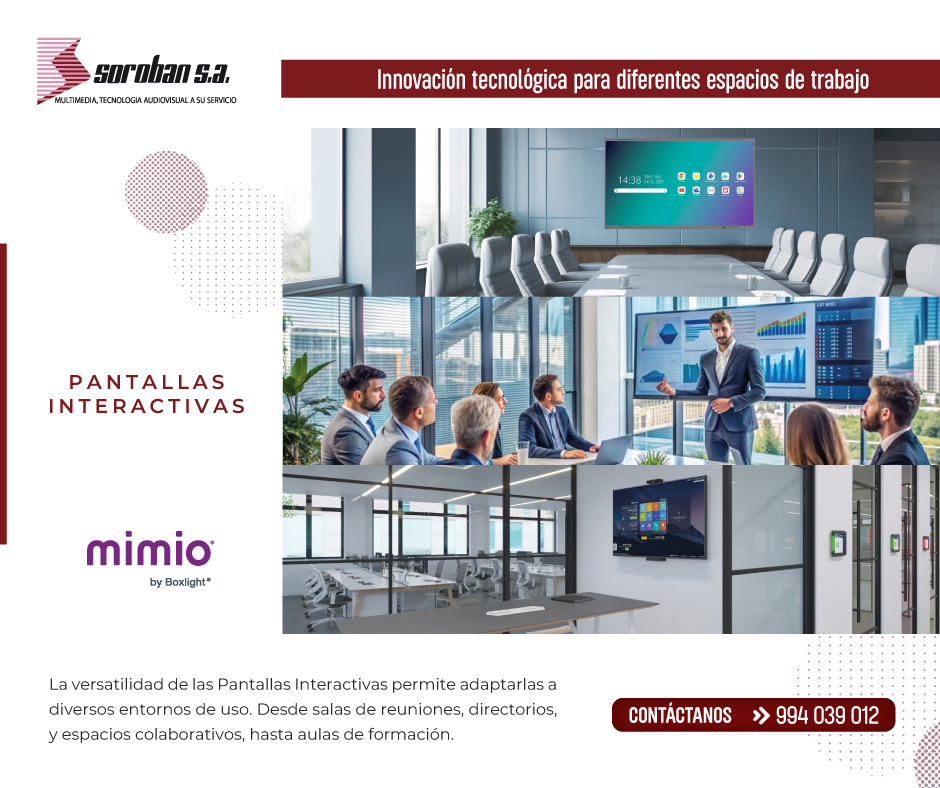 Pantallas Interactivas Boxlight Mimio: La innovación tecnológica para diferentes espacios de trabajo